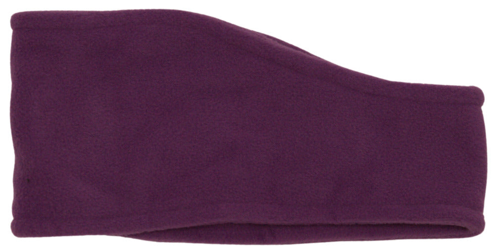 dark purplish maroon fleece headband waved