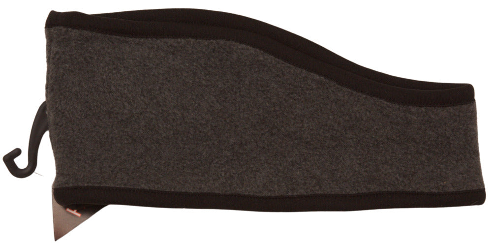 gray black rim curved fleece headband
